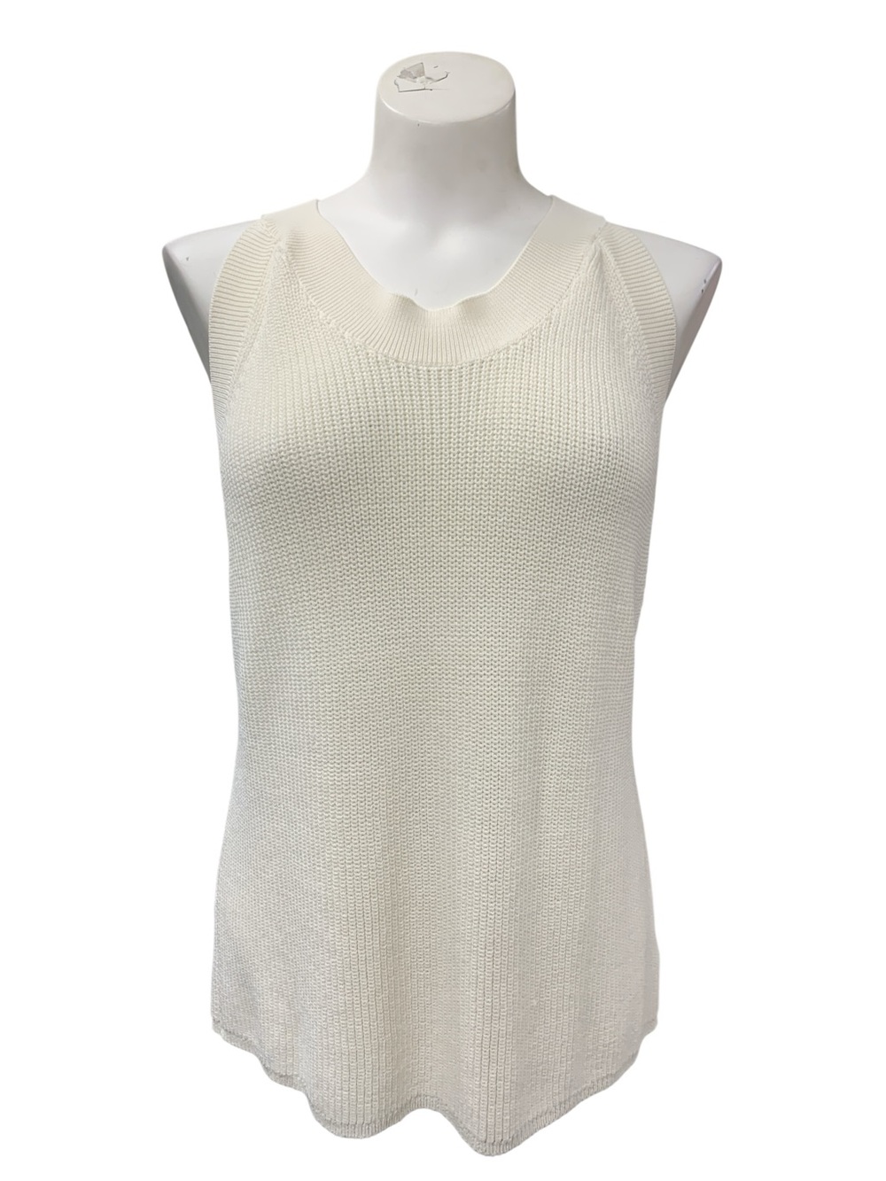 Light Cream Knit Scoop-Neck Tank Top Size XL